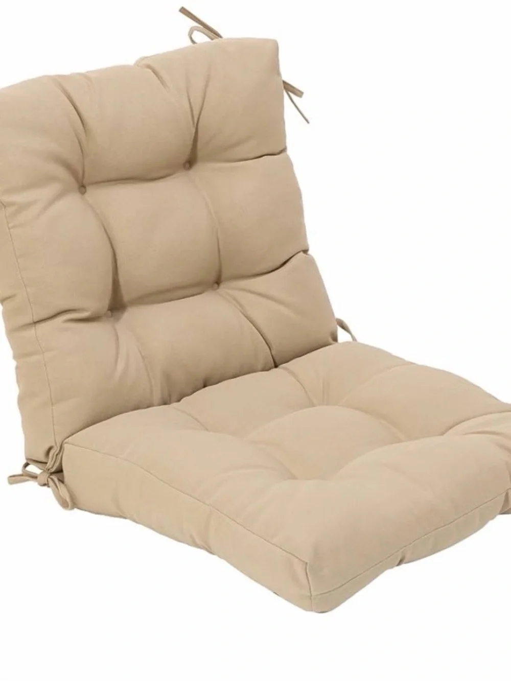 Qilloway Tufted Plush Chair Cushon With Ties